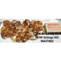 Baltic amber simulated *Belt with decorative gold tone metal spacers