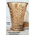 Vase  - Carnival glass Waffle Diamond Pattern Condition perfect
