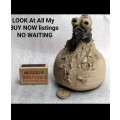 Grumpy Vulture Pottery Nice size Great sense of humour Unsigned  (In Style of artist Jane Adams)