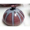 Vase - Posy Pottery deep pink an grey LOOK At All My BUY NOW listings NO WAITING