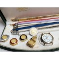 Watch face -4 Tops*3 STAMPED 10CT Gold filled*6 watch straps*Camy Box*Watch Edwin Quartz