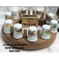 10 thimbles  Birds Flowers + Wood wreath shape craft Ring LOOKAt All My BUY NOW listings NO WAITING