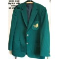 Mens Blazer Green L 44 badge on pocket  (S.A.Golf Association LOOK At My BUY NOW ltems NO WAITING