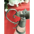 Claret Decanter Prescut Lead Crystal Metal ScrollHANDLE spout EmbossedLOOK At My BUY NOW*NO WAITING