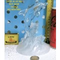 Glass Figurine Sculpt DOLPHIN frosted base Waves Clear Top LOOK At My BUY NOW listings NO WAITING