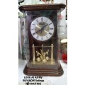 Blessing CLOCK in wood case *battery operated clock no mecanism bottom part works*NOTE COLLECT ONLY