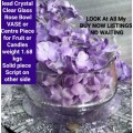 VASE Lead Crystal clear GLASS .only script on on side  LOOK At All My BUY NOW LISTINGS NO WAITING