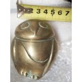 *EXCEPTIONAL* BRASS Figurine Owl + Brass decorative lidded JAR LOOK at My Buy Now items NO WAITING