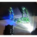 1  Necklace Bohemian Czechoslovakia 1930s Uranium ?glass beads green faceted beads restrung see test