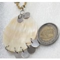 Necklace Mother of Pearl Pendant spacer gold silver beads LOOK At All My BUY NOW LISTINGS NO WAITING