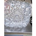 Lamp Shade Glass -1 Square Pressed cut crystal heavy  LOOK At My BUY NOW LISTINGS NO WAITING