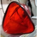 VASE Ruby Red heavy Glass*TRICORN*PINCH Hand Blown PONTLE+ Bubbles LOOKatMy BUY NOW items NO WAITING