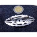 BROOCH Silver Tone metal style Of marcasite LOOK At My BUY NOW LISTINGS NO WAITING