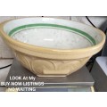 1930/50s TG Green XXL ceramic the mixing bowl GREEN DOT *DISTRESSED*LOOK At My BUY NOW LISTINGS