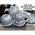 5 JELLY Moulds VTG  Aluminium or mousse or Kitchen wall decorLOOK at My BUY NOW items NO WAITING