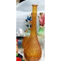 WOW!!! EMPOLI AMBER Drip Wax Genie Bottle Italian Art Glass No Stopper seeMyBUY NOW items NO WAITING