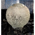 Lamp Shade Glass -1 Clear pressed raised Daisy TOP swirl ribbed *LOOK At My BUY NOW items NO WAITING