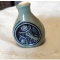 !!!RARE!!! a`boarische Pris ` SNUFF German Salt glaze blue bottle + cork ENCHANTING small