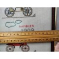 Embroidered Old Cars non reflective glass Framed LOOK At My BUY NOW items NO WAITING