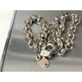 Bracelet Stamped < CRIS  NS Bracelet Flat Curb ball link   Gold/Silver tone plate