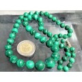 Necklace Malachite SEMI PRECIOUS GEM STONE GREEN Graduating classic Ball shapes Turkey