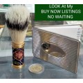 1  Badger beauty brush + Silver top Plated add.book has Mirror