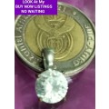 Stamped 925 SILVER Pendant Good size faceted Cut STONE Necklace SILVER Chain bale stamp ITALY 925