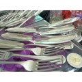 12Items Sipelia Nickel Silver Sheffield 6Fish knife+6Forks Rat Tail LOOK My BUY NOW items NO WAITING