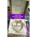 Glass Heart  - Grandmother Sentiment gilt trim Bow Original box LOOK at My BUY NOW items NO WAITING