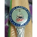 Butter knife - Enameled Association Crest- *For Hearth and Home*