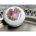 - Pill box+lid-Romantic Couple ceramic REUTTERS GERMANY PorcelainLOOK At My BUY NOW items NO WAITING