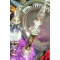 4 Perfume Bottles +Stoppers EGYPTIAN  hand blown Glass Empty LOOK at My BUYNOW items NO WAITING