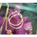 Necklace 3+Pendants 4+1Earrings Rose Gold Tone Plated Fashion Jewels LOOK At My BUY NOW* NO WAITING