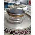 Glass Box +Lid -Vanity dressing table decorPowder /Trinkets Cloisonné LOOK At My BUY NOW *NO WAITING