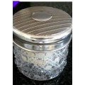 Glass Box -Vanity Hobnail-cut Star base-cut*1 silver top embossed LOOK atMy BUY NOW items NO WAITING