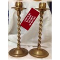 2 Barley Twist brass candles Excellent Classic PairLOOK At My BUY NOW LISTINGS NO WAITING