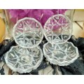 Box glass  Lidded 2 -4 piece Crystal  made in France Bonbon dish trinket butter Pats Candle desert A
