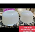Milk Glass Mixing Bowls 2 - Pouring Spout Sunbeam 12+22 LOOK At My BUY NOW *NO WAITING