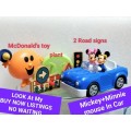 CAR+Mickey+Minnie Mouse in damage+1 McDonalds +3 small Toys*LOOK at My BUY NOW items NO WAIT