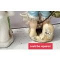 FIGURINES 2 Boys Victorian style Porcelain hand painted LOOK At My BUY NOW * NO WAITING