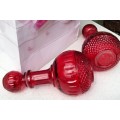 2 RUBY RED Vintage STYLE Modern Glass Decanter+Stoppers from China*LOOK At My BUY NOW*NO WAITING