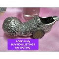 EXQUISITE NOVELTY Ashtray Shoe Embossed Metal