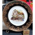 EXQUISITE!!  WALL Plate *Old Coach House York* Black Gilt trim LOOK At My BUYNOW Listings NO WAITING