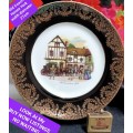 EXQUISITE!!  WALL Plate *Old Coach House York* Black Gilt trim LOOK At My BUYNOW Listings NO WAITING