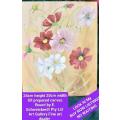 Painting Oil -Pink Red White * Flowers *  LOOK At My BUY NOW items NO WAITING