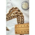 STATEMENT Gold Plate CHUNKY Oval link NECKLACE 42cm 1cm 42gramsLOOK At My BUY NOW* NO WAITING