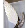 Genuine MOTHER Of Pearl Leaf Metal Chilli on Chains