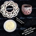 BROOCH SilvCeltic knot  Circle brooch+ Vintage ring cop metal LOOK At My BUY NOW LISTINGS NO WAITING