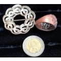 BROOCH SilvCeltic knot  Circle brooch+ Vintage ring cop metal LOOK At My BUY NOW LISTINGS NO WAITING