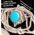 Neck chain* 925stamp on Bale +Dress ring 925 Torquoise faux LOOK  At My BUY NOW LISTINGS NO WAITING